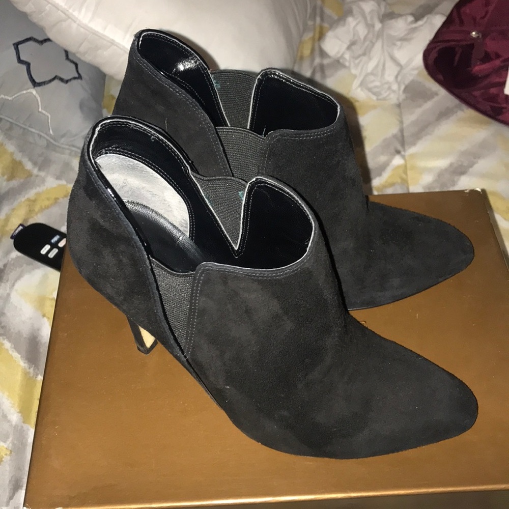 Audrey Brooke suede booties